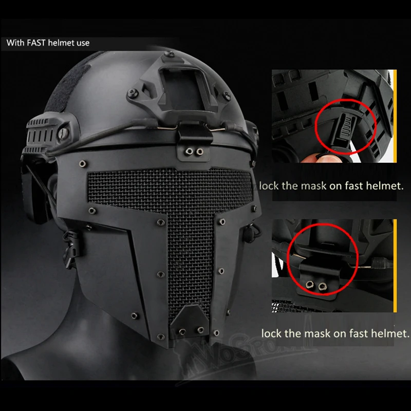 Sõjalise Airsoft Full Face Mask löögikindlus Taktikaline Võidelda Paintball Kaitsev Mask Väljas Sõjamängud CS Jahindus Näo Maski