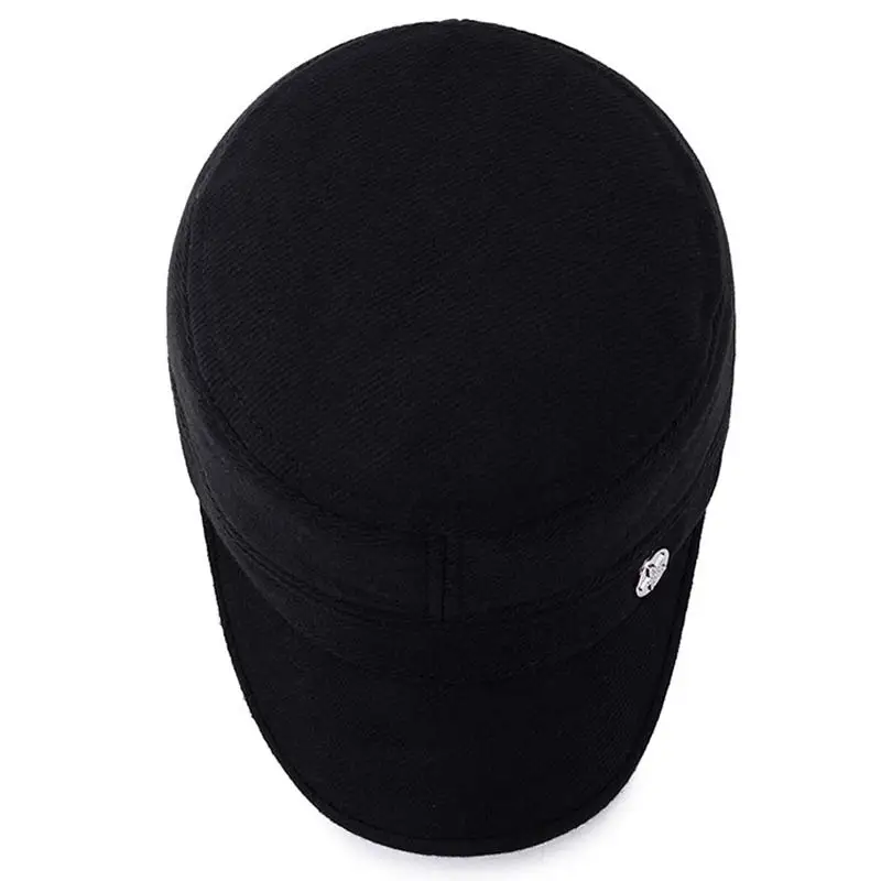 Meeste Talvel Baseball Cap Vintage Tweed Soe Kõrvaklapp Mütsid Korter Top Isa Must Hall Müts