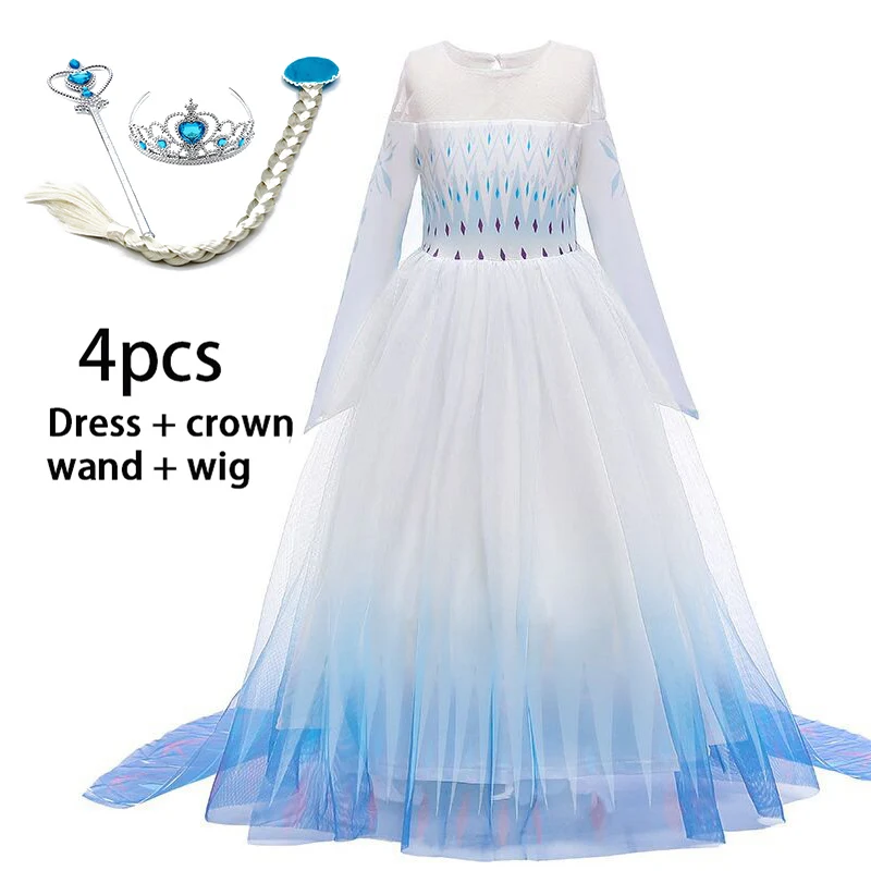 Elsa 2 Printsess Kleit Tüdrukud Dress Suvel Litrid Lihavõtted Cosplay Lapsed Kleidid Tüdrukute Karneval Partei Laste Riided 8-10 Y
