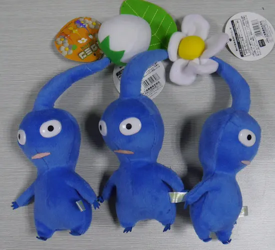 Pikmin Mängu -, Plüüš-Mänguasi, nukk home Decor täistopitud mänguasi palus nuku mänguasja Komplekt Sinine Lill Lehed Bud 7