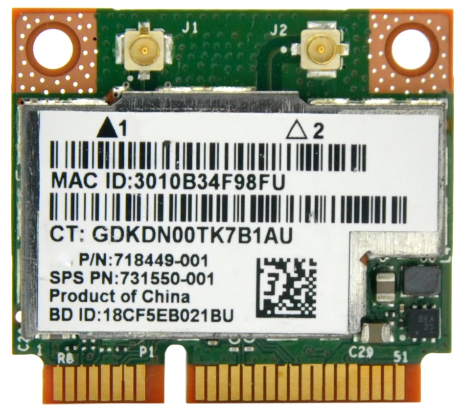 WTXUP jaoks Broadcom BCM943228HMB 802.11 a/g/n/b Dual Band 300Mbps Wireless Mini PCi-Express PCi-E WiFi WLAN Kaart + Bluetooth 4.0