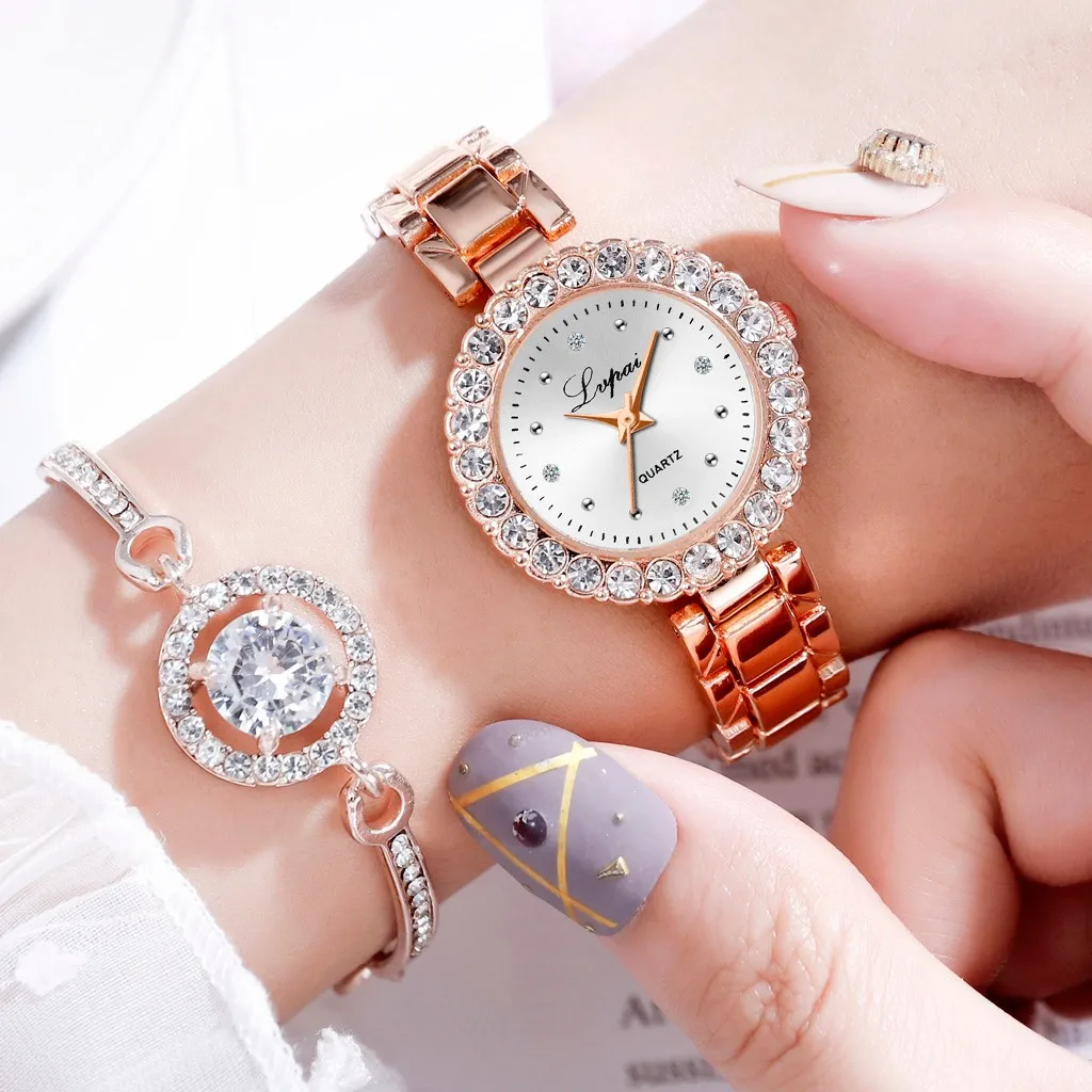 Luksuslik Naiste Kellad Diamond Dial Käevõru Disainer Lihtne Daamid roostevabast terasest Kvarts Käekell reloj mujer женские часы