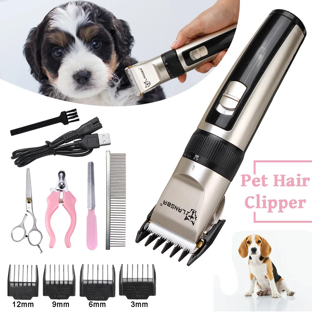 Elektri-Lemmiklooma Karvade Trimmer Koer, Kass Madala müra, USB Laetav Pet Hair Clipper Hooldustooted Pardel Cut Machine Set+Vaba Tera