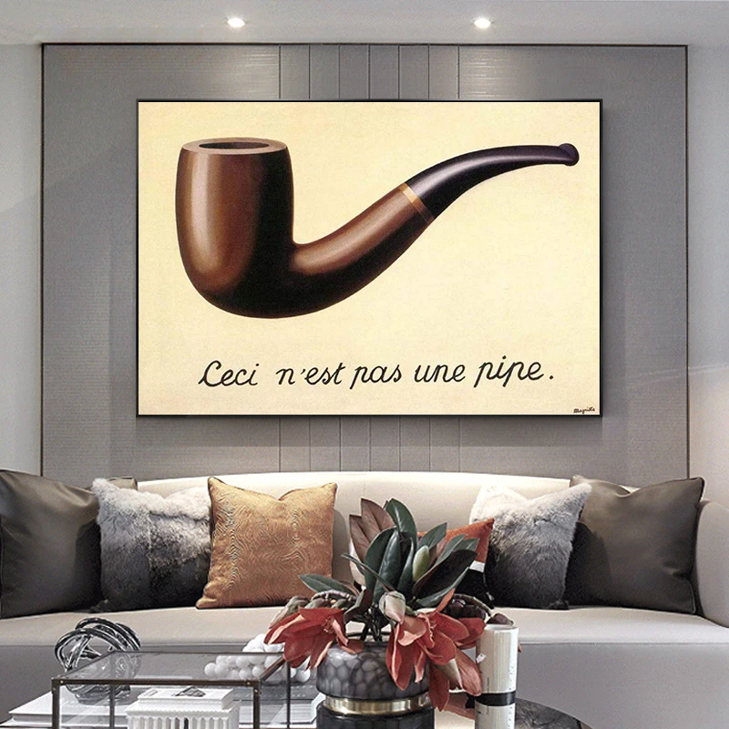 Magritte ' i Kuulsamaid Maali See Ei ole piip Lõuend Seina Maali Kunst elutuba Home Decor (raamita)
