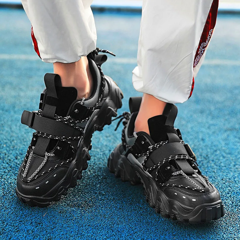 Meeste kerge silma vabaaja jalatsid hingav pits-up non-slip tossud väljas fitness Casual spordi-mõõna kingad suured suurused 39-44