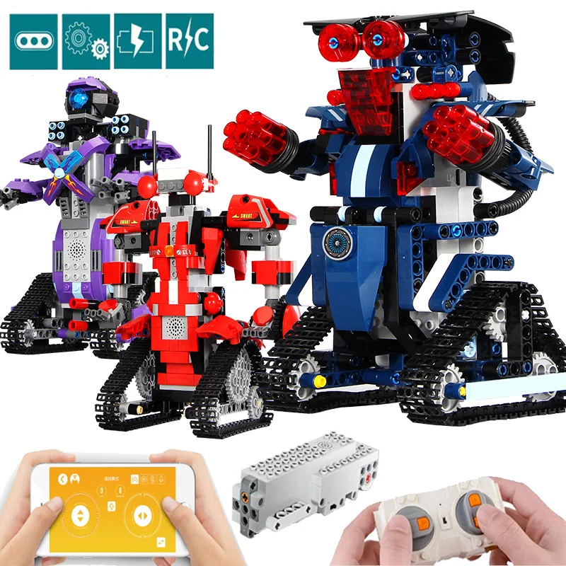 Technic RC Robot Plokid Loominguline Elektriline puldiga Masina Ehitaja ehitustellised Lastele Xmas Kingitused Lastele