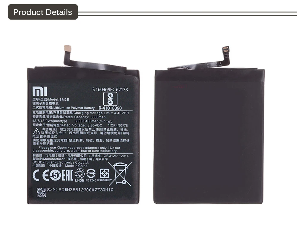 Xiao Mi Originaal Telefoni Aku BM3E jaoks Xiaomi Mi8 M8 8 Mi Reaalne 3400mAh Kvaliteetne Asendamine Aku Tasuta Tööriistad