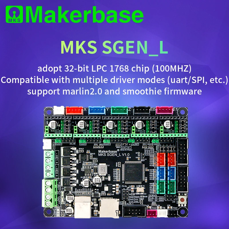 Makerbase MKS SGen_L V1.0 3D Printeri Osad 32Bit Kontrolli Juhatuse heakskiidu TMC2208 TMC2209 TMC2225 uart režiim