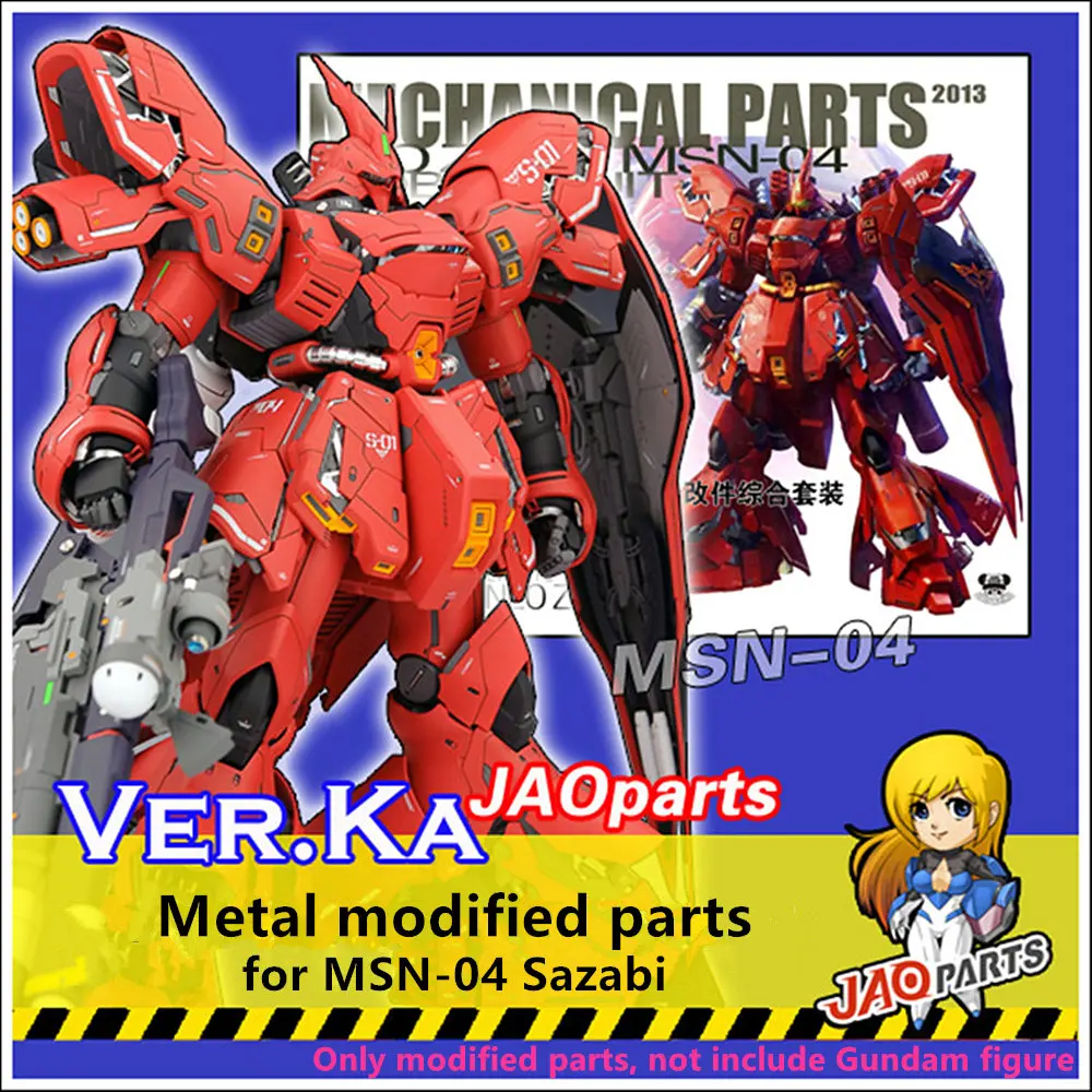 JAOparts Metallist Muudetud osade kogum, Bandai MG 1/100 MSN-04 Sazabi Gundam