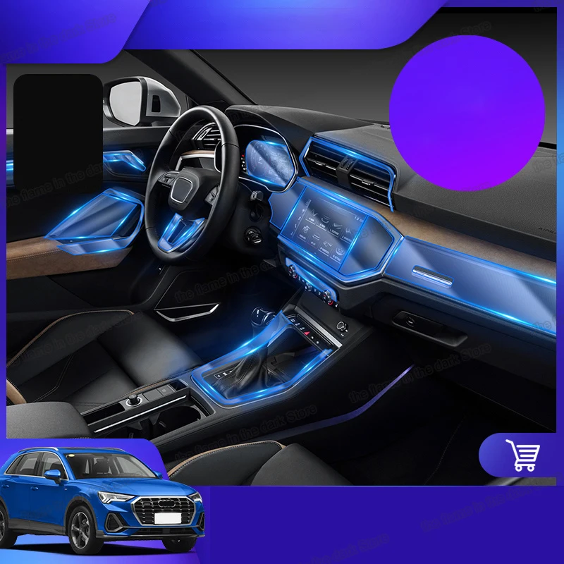 Lsrtw2017 Läbipaistev TPU Auto GPS Käik Armatuurlaua Film Audi Q3 2018 2019 2020 2021 Anti-scratch Kaitsev Kleebis Auto