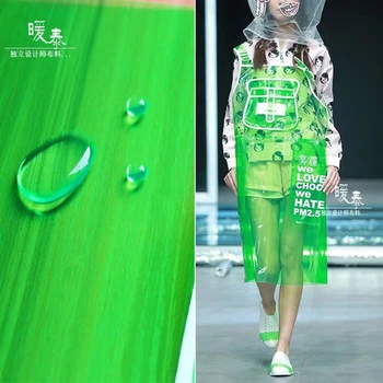 0,2 mm TPÜ Kangas PVC-Emerald Roheline Vedelik Kile DIY Riided Mantel Vihmamantel Crystal Kotid Decor Disain Riie