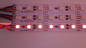 0,5 M 10tk/palju LED RGB Jäik strip valgustus 12V 5050SMD 72leds/M Mitte-veekindel