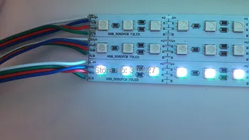 0,5 M 10tk/palju LED RGB Jäik strip valgustus 12V 5050SMD 72leds/M Mitte-veekindel