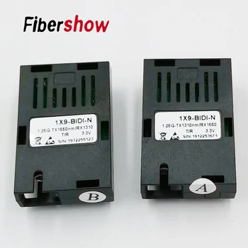 1,25 G gigabit Ühe fiber KS pistik bidi 20km 1*9 moodul optiline transiiver jaoks 1000M media converter HTB-GS-03