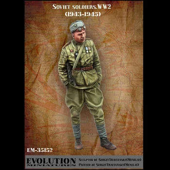 1/35 Nõukogude Sõdurid.WW2 Vaik kit sõdurid GK Sõjaväe teema Stseeni koostisega Pinnakatteta Nr värv