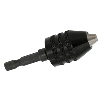 1/4 Tolli Hex Varre Võtmeta avamis-ja Drill Chuck Quick Change Adapter Converter 0.3-6.5 MM (Must)