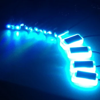 10 1 RGB LED 8M Sisekujunduses Auto Fiiberoptiline Valgus Avaldaja Kontrolli 12V Dekoratiivsed Atmosfääri Lambid Universal