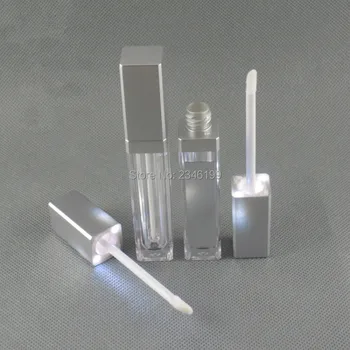 10/30/50tk 7.5 ml Tühi Meik DIY huuleläige pudel silver Square huuleläige Toru, mille LED Valgusega peegel pudel