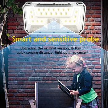 100/114 LED Solar Powered Lamp Aia Kaunistamiseks Päikeseenergia Liikumisandur Kerge Väljas lainurk Street Seina Lamp