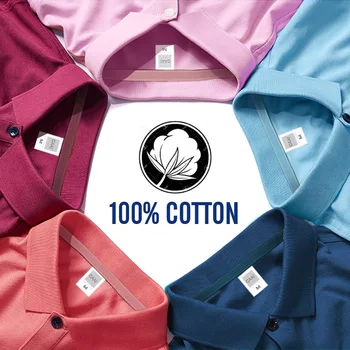 100 Puuvill Meeste Polo Särgid Poloshirt Brändi, Kõrge Kvaliteet, Lühikesed Varrukad, Roosa Vein, Sinine, Hall, Punane, Must Golf Särk Polos Meeste T-särk