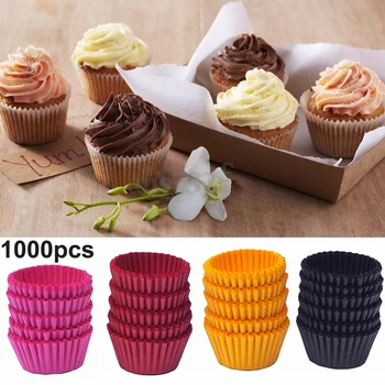 1000 Tk Värv Mini Cupcake Paberi Cups Muffin Juhtudel Cupcake Liner Küpsetamine Hallituse Paber Kook Wrapper Kook Dekoreerimiseks Tööriist