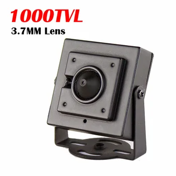 1000TVL CMOS Juhtmega Mini Kasti Micro CVBS CCTV Turvalisus Kaamera Koos Metallist korpus 3.7 mm objektiivi 700tvl siseruumides kaamera