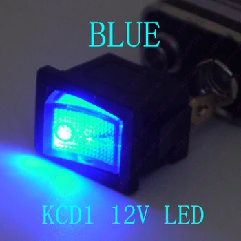 100TK Kõrge Kvaliteediga LED 12V valgustatud Mini Rocker-Lüliti 3PIN Auto DIY 21*15mm Seesaw Lüliti O - Power Nupp Lüliti