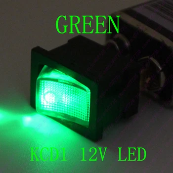 100TK Kõrge Kvaliteediga LED 12V valgustatud Mini Rocker-Lüliti 3PIN Auto DIY 21*15mm Seesaw Lüliti O - Power Nupp Lüliti
