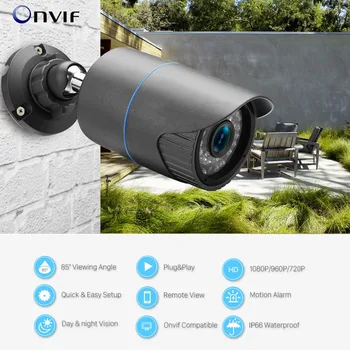 1080P Turvalisuse POE IP-Kaamera Metallist Võrgu Kaamera, Video Valve 30M IR Night Vision CCTV Veekindel väljas 2MP Bullet Cam
