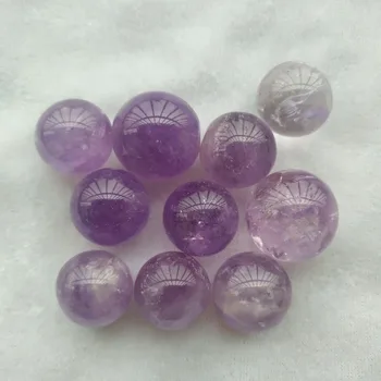 10tk Looduslik ametüst quartz crystal ball ( diameeter:15-20mm)