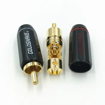 10tk Messing Uus RCA Male Plug Adapter Audio-Phono Pesa Jootmise jaoks Kõlari Kaabel Võimendid