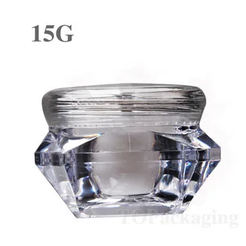 10TK/PALJU-15G Koor Jar,läbipaistvast Plastikust Lauvärv Koor Alam-villimist,Väike Tühi Teemant Kuju Kosmeetika Mahuti