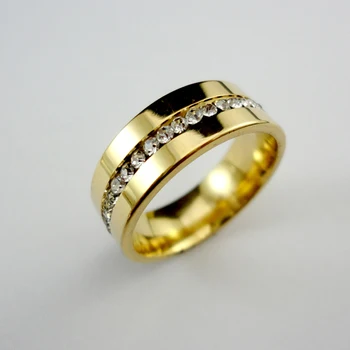 10tk/Palju Naiste Klassikaline Kaasamine abielusõrmus Tsirkooniumoksiid Kuld 316L Roostevabast Terasest Rõngad, Naiste Ehted on Palju Q067