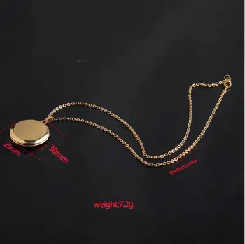 10tk/palju Roostevabast Terasest Peegel poola Ring Foto Raam Medaljon Kaelakee 3 Värvid Ehted 45cm