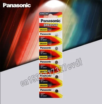10tk Panasonic Originaal SR626SW nööpelement Vaadata Mündi Aku G4 377A 377 LR626 SR626SW SR66 LR66 Silver Oxide Patareid