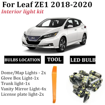 10x vigadeta Salongi LED pirn Kaart Katuse light kit Pakett 2018 2019 2020 Nissan Uue Lehe ZE1 LED car light Stiil