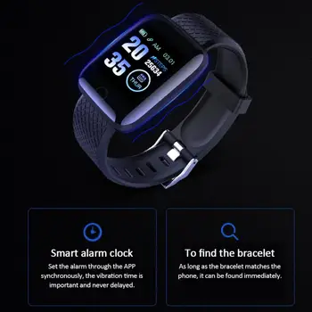 116 PLUSS Smart Watch Käevõru, Värvi Ekraani Jälgida Liikumise Südame Löögisagedus, vererõhu Seire IP67, Veekindel Smart Käepael