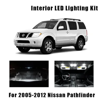 12 Pirnid Valge Auto LED Interjööri Kaart Dome Light Kit Sobib Nissan Pathfinder 2005-2010 2011 2012 Pagasiruumi Lasti numbrimärk Lamp