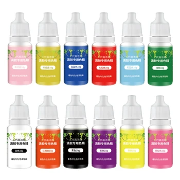 12 Värvi Epoksüvaik Pigment Kit Läbipaistev UV-Epoksü Vaik Värvimine Värvi Pigment Vaik Värvaine Värvi Tuhmumist Vastupanu
