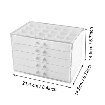 120 Võrgud Nail Art Teenetemärgi Storage Box Konteiner Korraldada Ladustamise Plastik Sahtli Box Rant Konteiner Fake Küünte Display Case