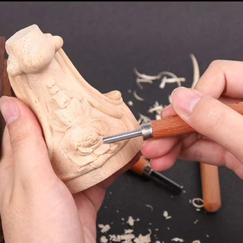 12tk Puidu Nikerdamiseks Peitel, Nuga Tööriistade Komplekt DIY Woodcut Nuga Skulptuur Komplekti Kasutatud Keraamika-Keraamika-Savi Käsi Tööriist