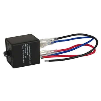 12V/24V 3 Pin Universaalne Mootorratta Flasher Relee LED suunatuled Näitaja Takisti Fix Kit w/ Kaabel - Must