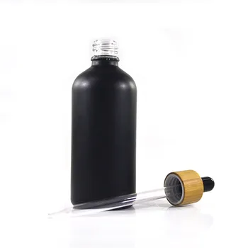 144pcs 100ml matt must klaasist pudel tilguti paber-toru pakend 100ml klaas eeterlikku õli pudel, 3oz