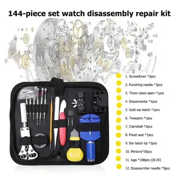 144pcs/set Pro Watch Juhul Link Pin Remover Kruvikeeraja Remondi-Tools Kit Vaata Repair Tool Kit Kellassepp Tööriistade Osad