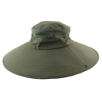 14cm Super Pikk Lai Nokk Kopp Müts Hingav Kiire kuiv Mehed Naised Boonie Hat Suvel UV Kaitse ühise Põllumajanduspoliitika Matkamine Kalapüük Päike Müts