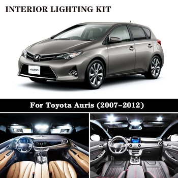 14pcs LED-numbrimärk Lamp + pardatuled + Interjööri dome Light Kit Toyota jaoks Auris (2007-2012) Edevus peegel pirn
