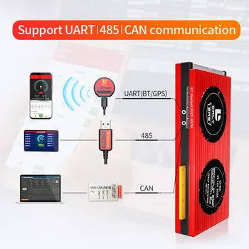 18650 Liitiumioon Aku, Smart BMS 16S LiFePO4 48V 80A 100A 120ah jaoks 3.2 V LCD ja Bluetooth
