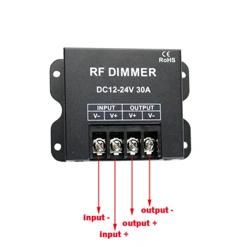 1CH LED Dimmer, DC12V 24V 8A 20A 30A 3Key LED Ühte Värvi Himmentimet Kontroller koos RF Wireless Remote for Ühte Värvi LED Ribad