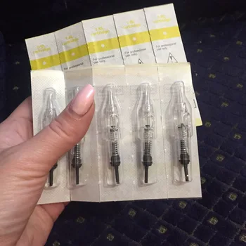 1RL 0.18 mm 10piece Ühekordselt Steriliseeritud Tätoveering Alaline Meik Pen Masina Nõelad Vihjeid Kulmu huule Microblading tarvikud