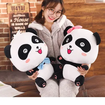 1TK 22cm Armas Panda Palus Mänguasjad Pehme Täidisega Paar Panda Nukud Kawaii Beebi Kaasas Nap Padjad Sünnipäeva Kingitus Lastele
